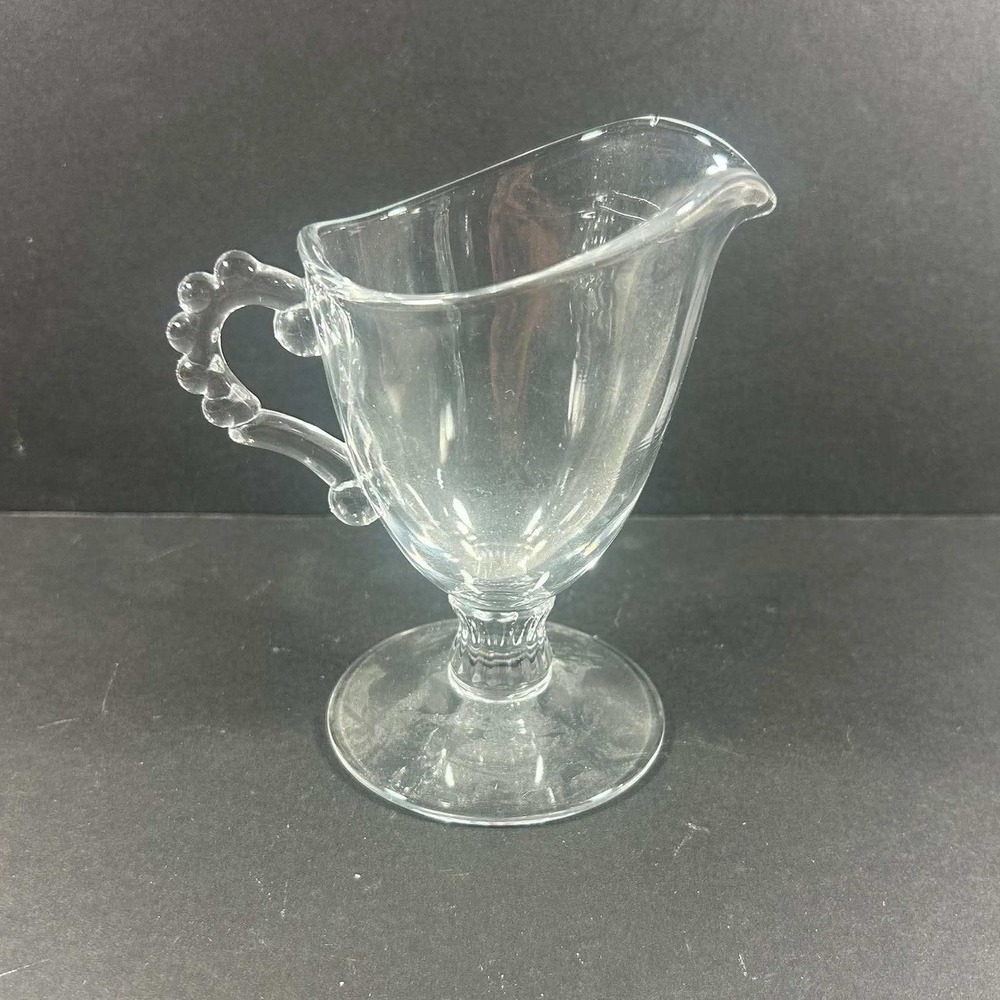 Vintage Imperial Glass Candlewick Pedestal Creamer